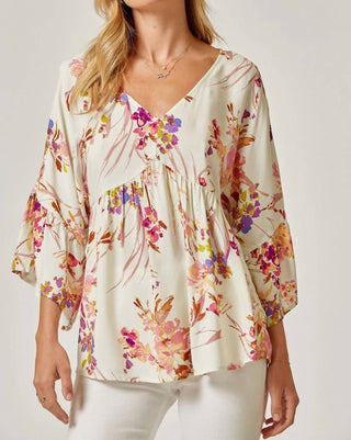 Andree By Unit - Floral Three Fourth Sleeve Top