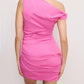 Good American - Poplin Ruched Off The Shoulder Mini Dress