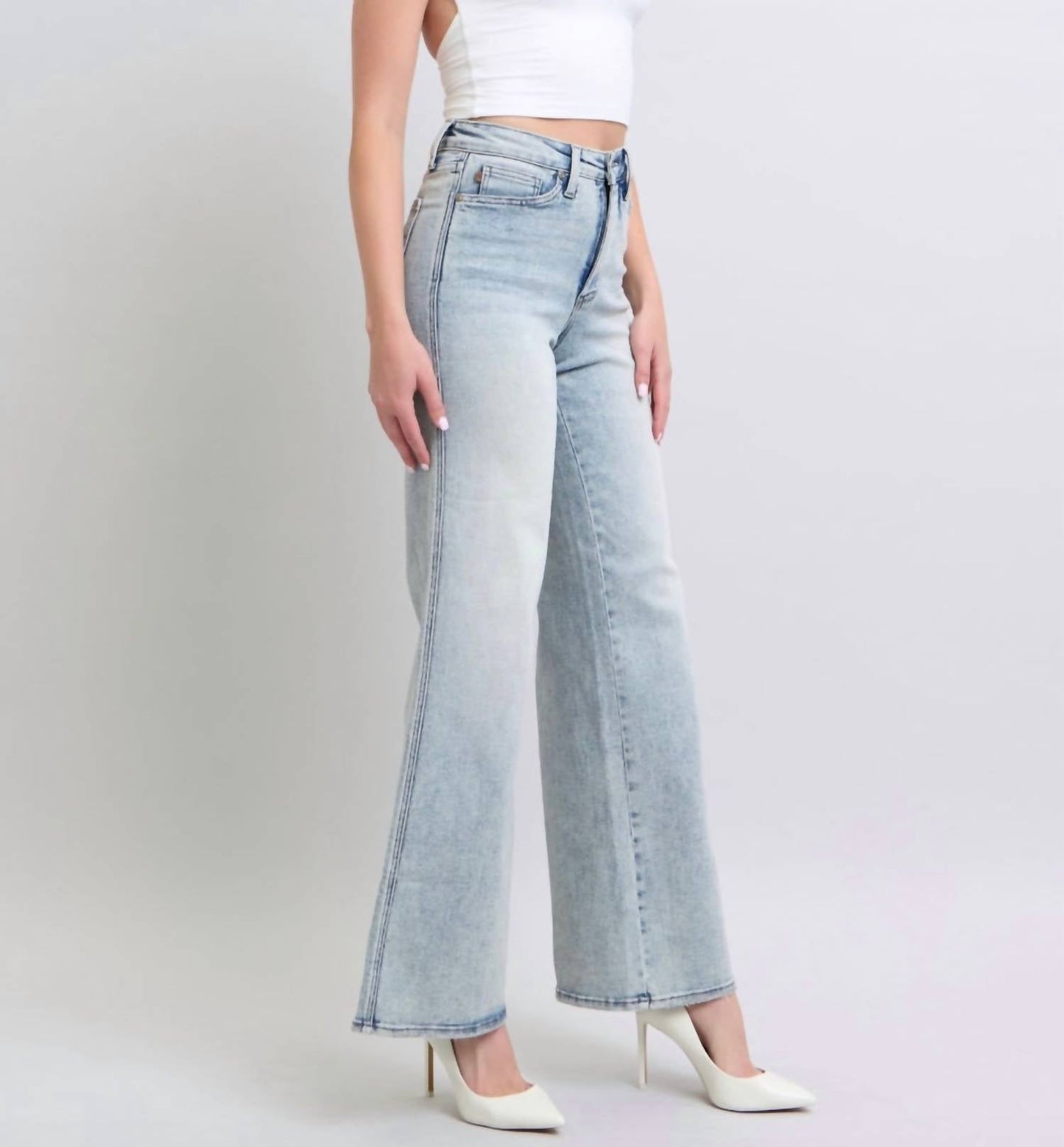 Judy Blue - High Waist Tummy Control Retro Wide Jeans