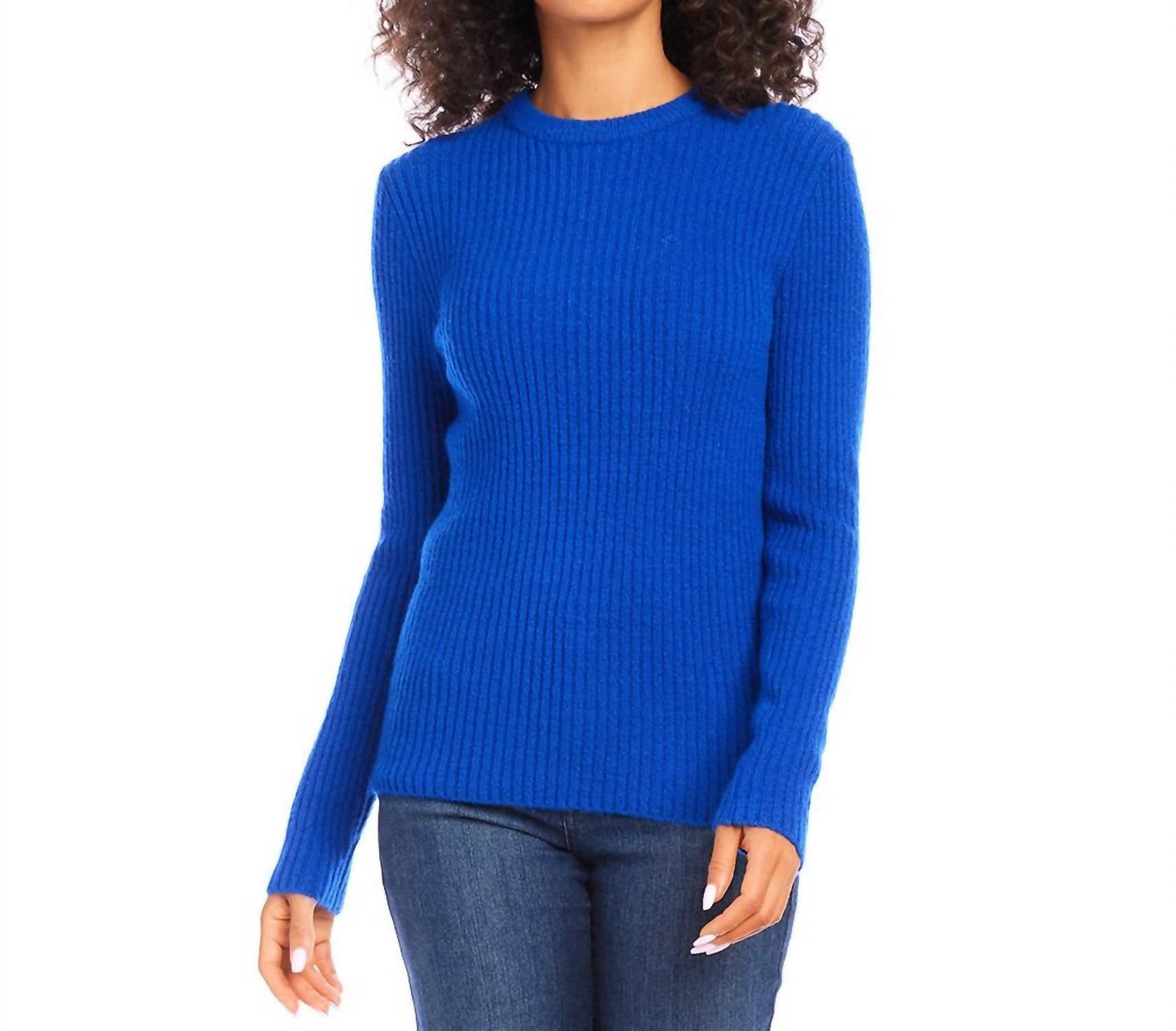 Karen Kane - Wide Ribbed Crewneck Sweater