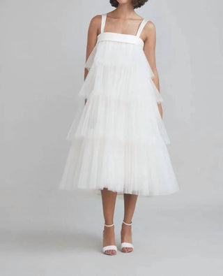 Amsale - Tiered Pleated Tulle Wedding Dress