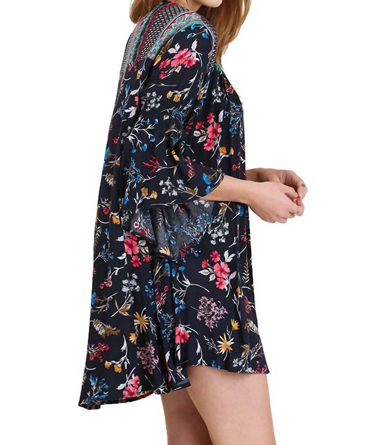 Umgee - Floral Bell Sleeve Dress