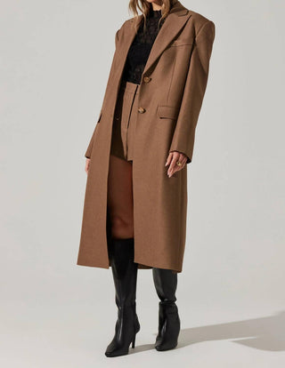 Astr - Brylee Longline Single Breasted Coat