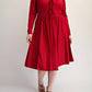 The Curve La - Plus Size Glitter Knit Flare Dress With Bow Details