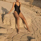 Nelblu - Fuente Plunging V-neck One Piece