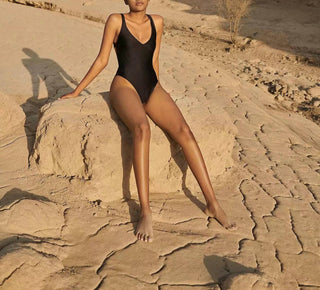 Nelblu - Fuente Plunging V-neck One Piece