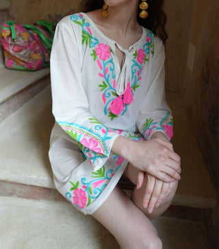 Debbie Katz - Women's Short Embriodered Tunic