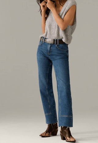 Free People - Risk Taker Mid Rise Straight Jeans