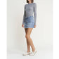 Mica Denim - Raw Hem Denim Mini Skirt