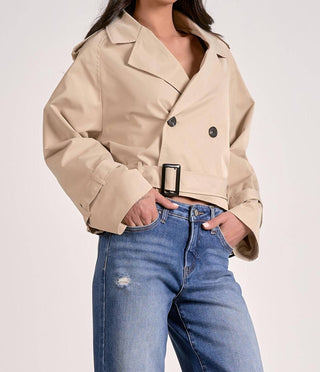Elan - Cropped Trench Jacket