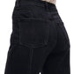 Bayeas - Seamed High Waist Wide Leg Jeans