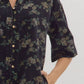 Entro - Floral Half Sleeve Button Mini Dress