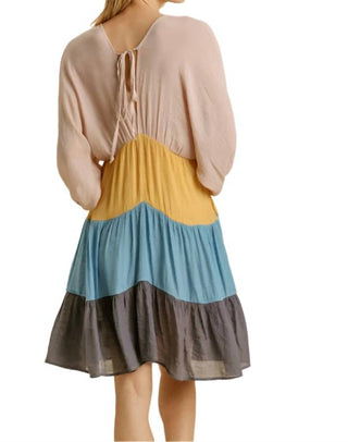 Umgee - Balloon Sleeve Tiered Dress