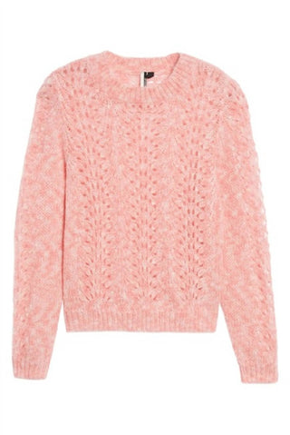 Topshop - Strawberry Open Knit Mohair Angora Sweater