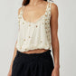 Free People - Virgo Bead-embellished Chiffon Tank