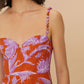 Farm Rio - Mixed Tropical Swing Sleeveless Midi Dress