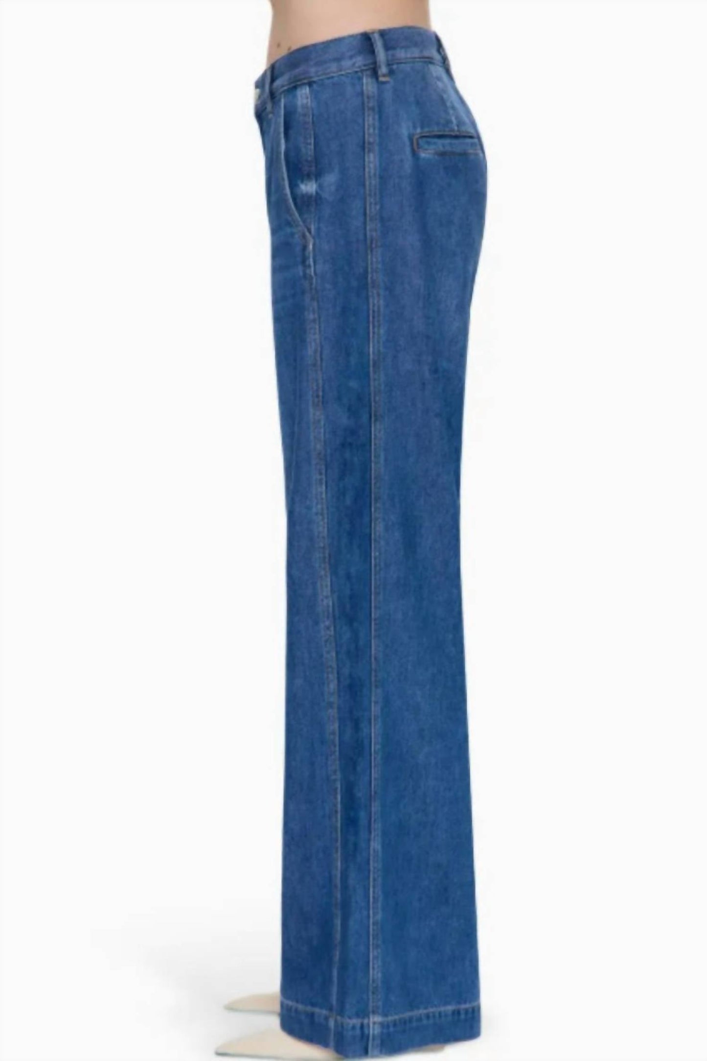 Pistola - Jadyn Seamed Low Slung Palazzo Jean