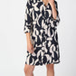 Joseph Ribkoff - Abstract Print Stretch Poplin Trapeze Dress