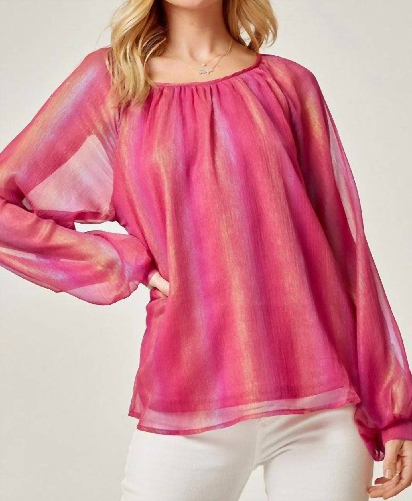 Andree By Unit - Shimmery Long Sleeve Top