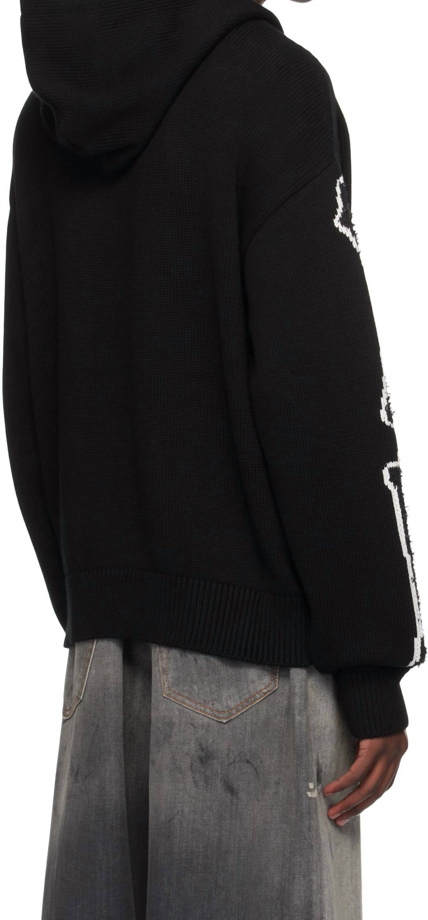 Amiri - Bones Logo Embroidered Knit Hoodie