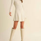 Klesis - Mock Neck Long Sleeve Fit-and-flare Mini Dress