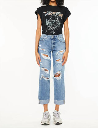 Kancan - Delta Mid Rise Boyfriend Jeans