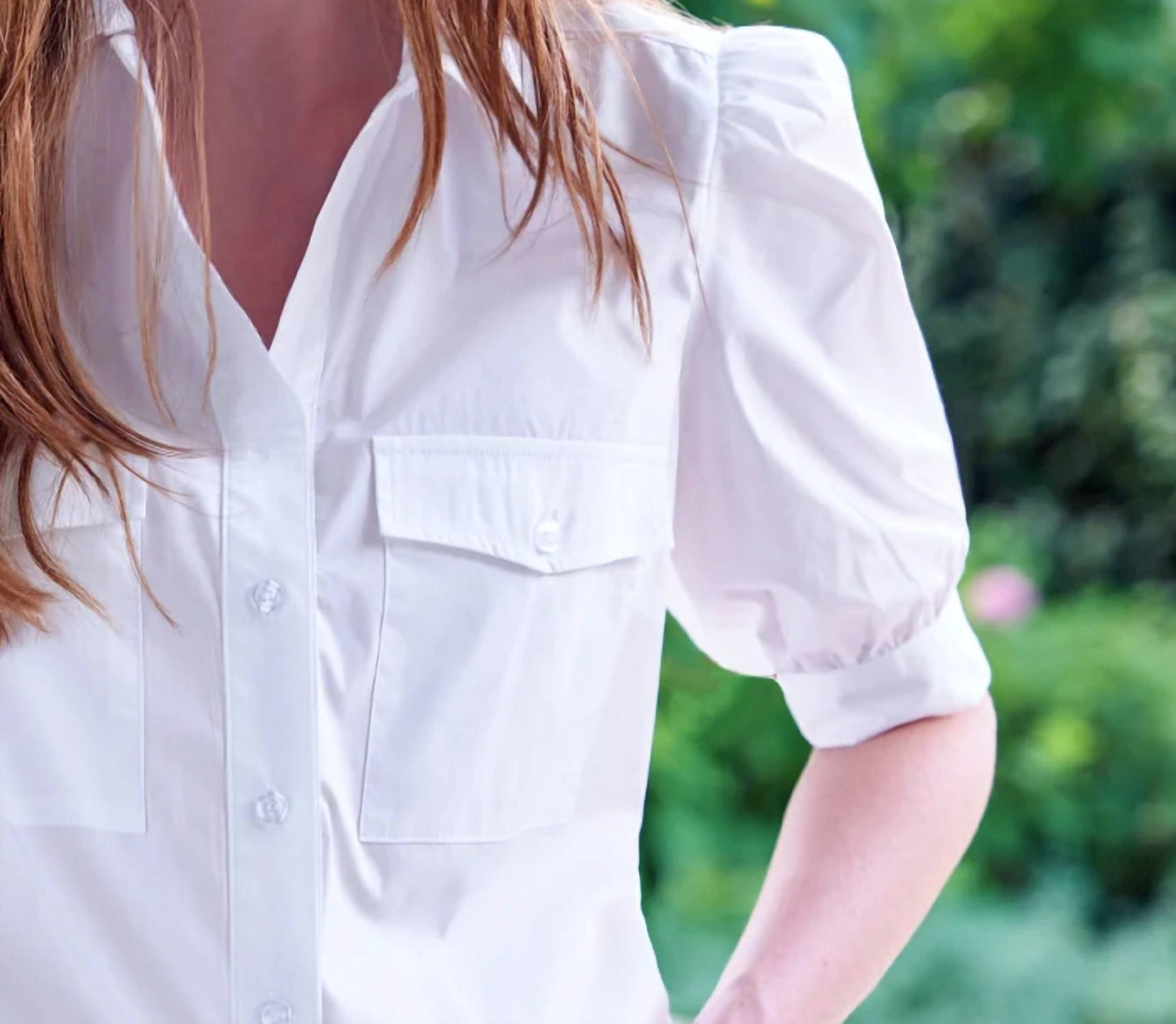 Finley - Puff Sleeve Camp Shirt