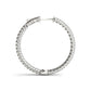 14k White Gold Two Row Pave Set Diamond Hoop Earrings (7 cttw)