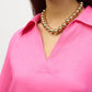 Joseph Ribkoff - Linen Boxy Shirt Collar Top