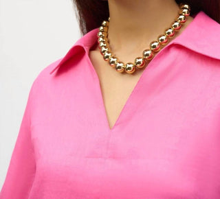 Joseph Ribkoff - Linen Boxy Shirt Collar Top