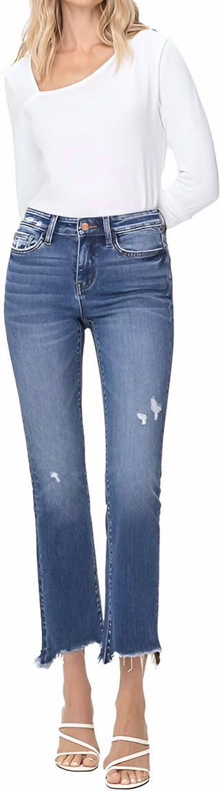 Flying Monkey - Quincy Mid Rise Crop Bootcut Jean