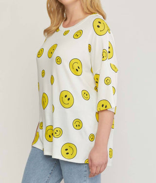 Entro - Happy Face Top - Plus