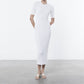 Enza Costa - SILK RIB HALF SLEEVE MIDI DRESS