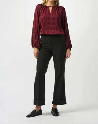 Joseph Ribkoff - Satin Burnout Boxy Top