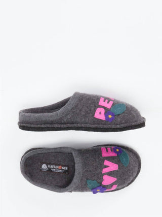 Haflinger - Unisex Love & Peace Boiled Wool Slipper