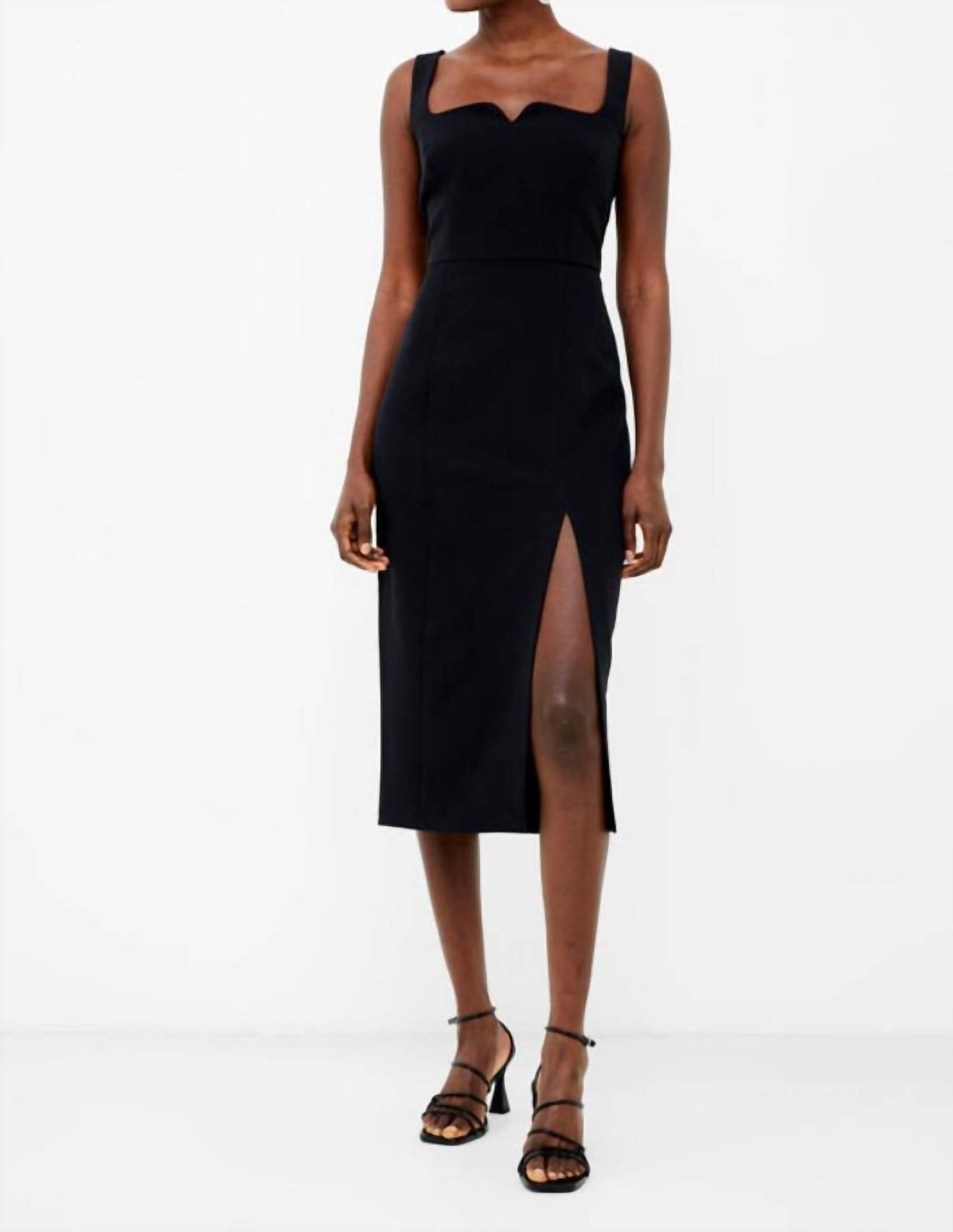 French Connection - Echo Crepe Neck Detail Dress