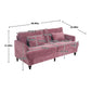 Mid Century Modern Fabric Loveseat Sofa, 2 Seat Upholstered Couch