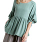 Umgee - Bell Sleeve Peplum Top