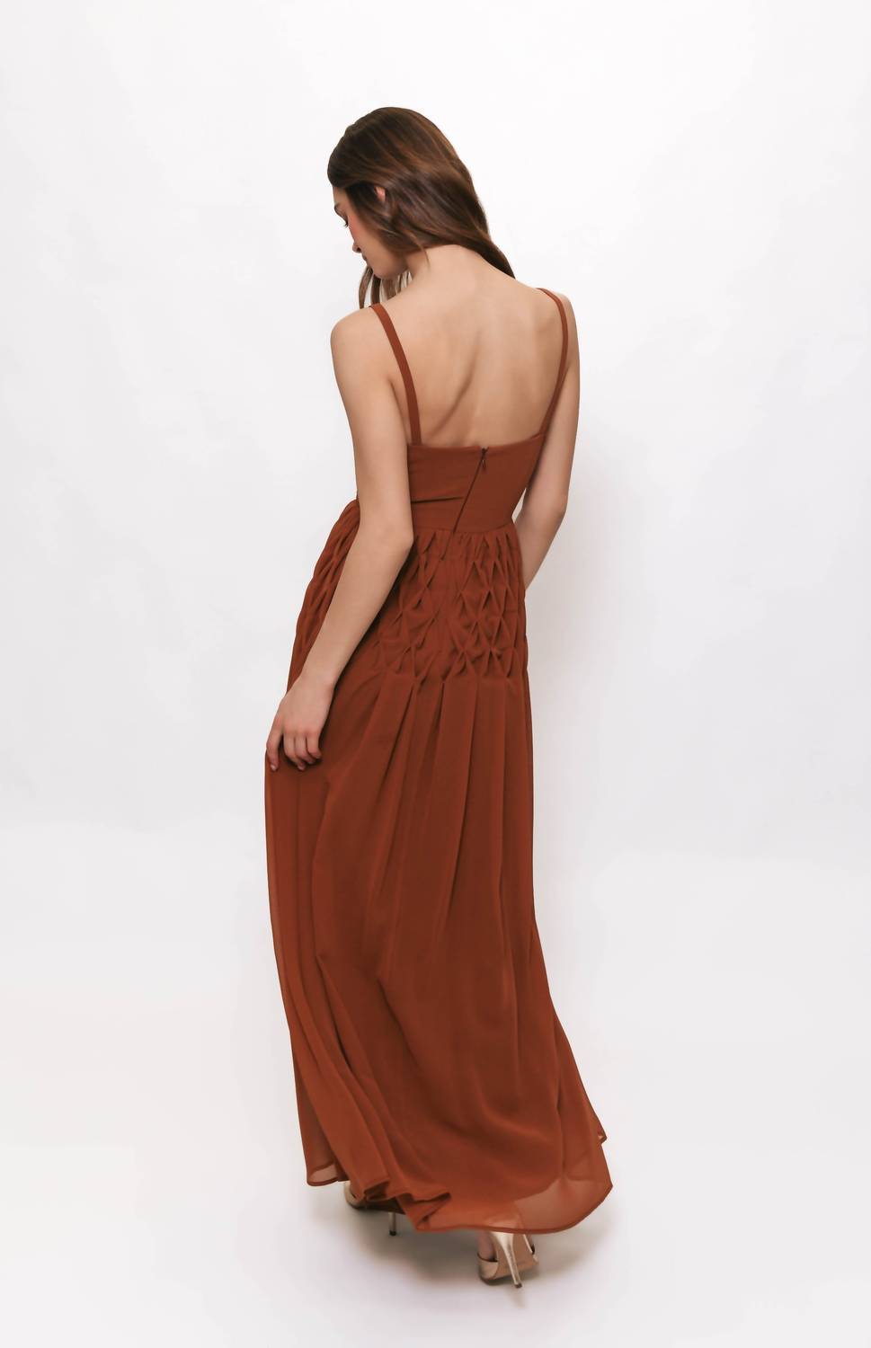 Hutch - Diamond Pleated Maxi Dress
