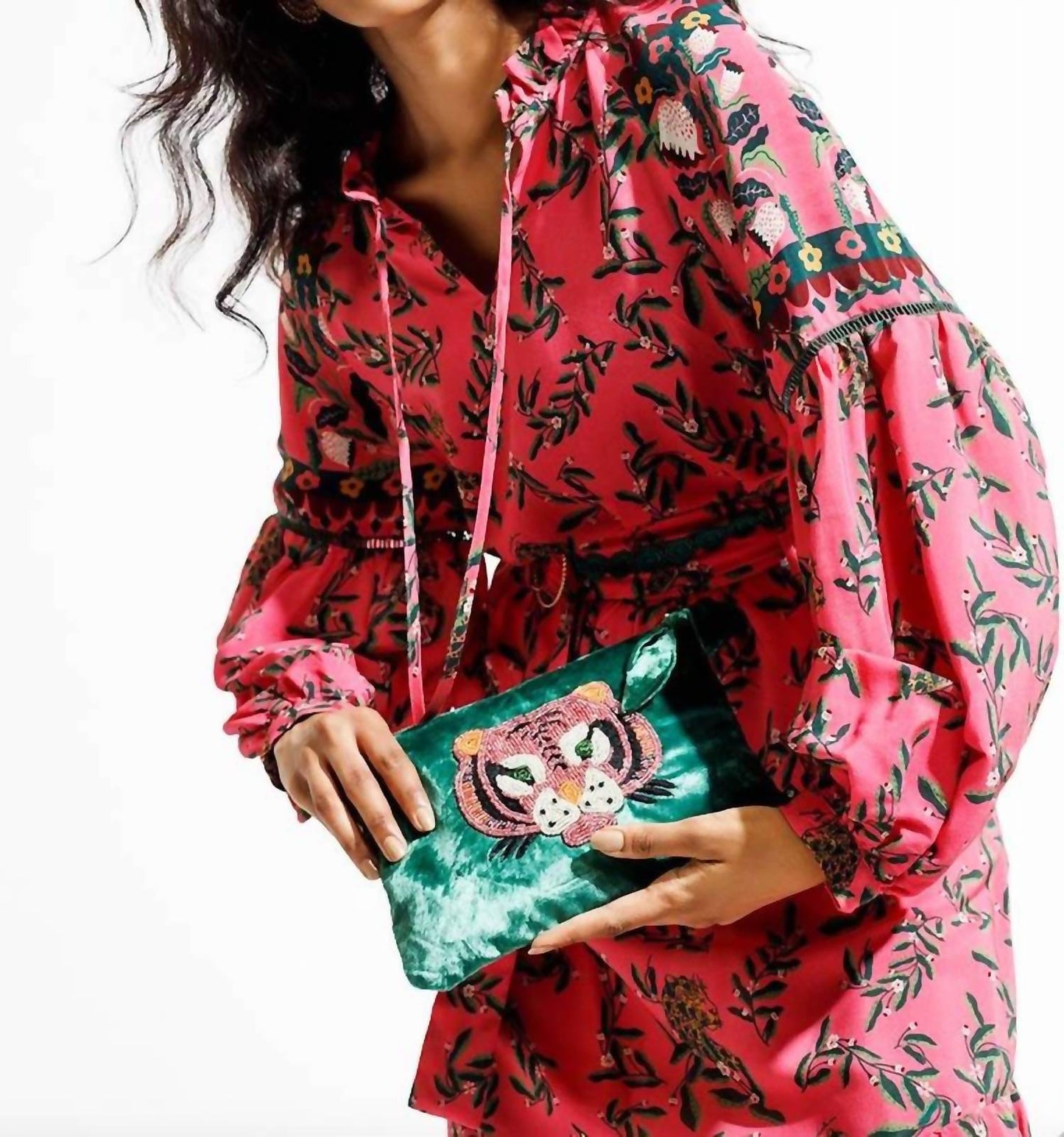 Emily Lovelock - EMMA Pink Floral Print Blouse