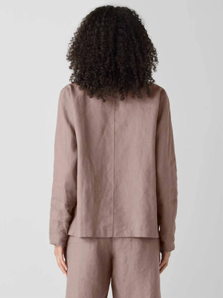 Eileen Fisher - Organic Linen High Collar Jacket