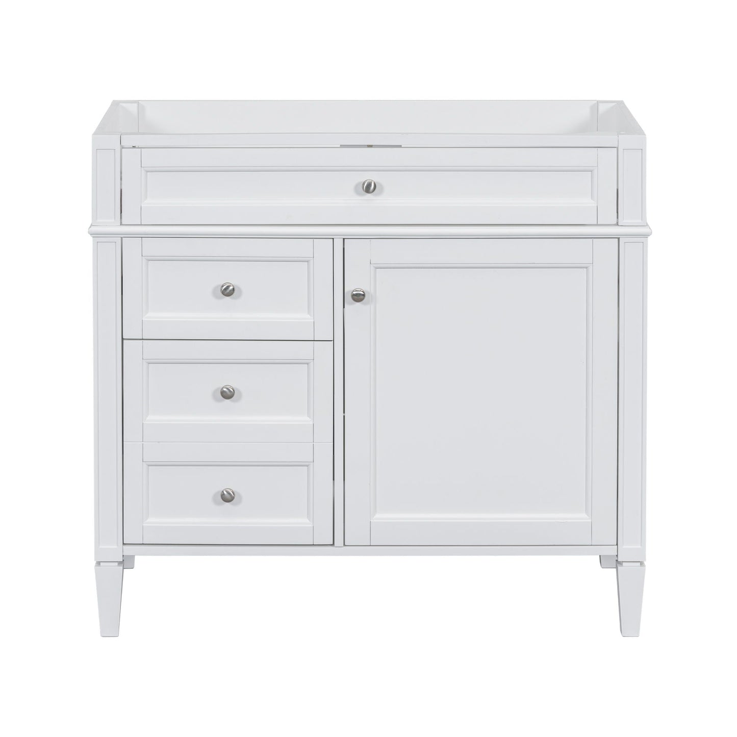 Bathroom Vanity With 2 Drawers and Tip-Out Drawer Storage Cabinet