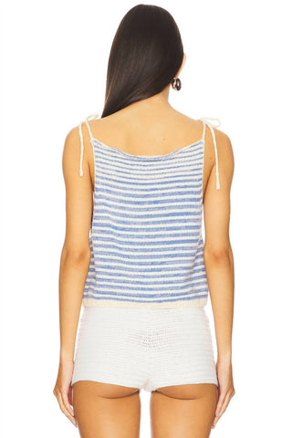 Free People - Striped Tie Shoulder Tank Top