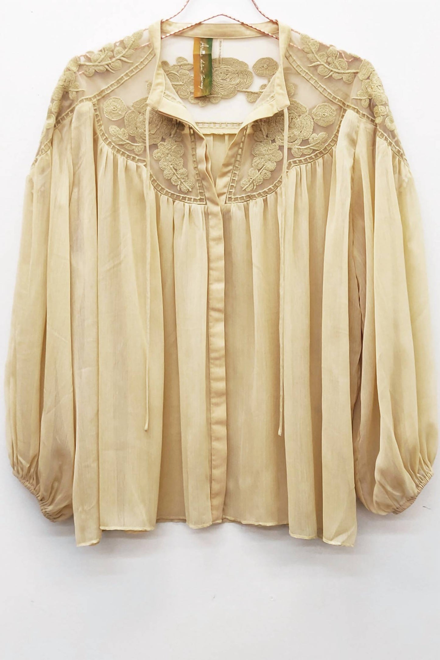 Aratta - Camellia Embroidered Chiffon Blouse