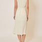 Cozy Co. - Button Up Midi Dress With Waist Tie Detail