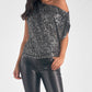 Elan - Off Shoulder Sequin Top
