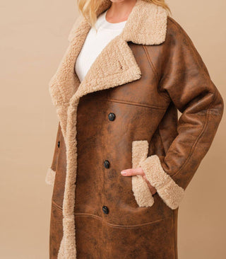 Blue B - Faux Teddy Shearling Cozy Coat