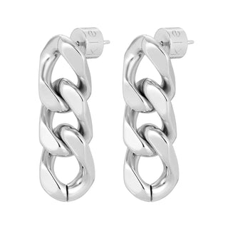 Eklexic - Women's Taraji Three Link Drop Earrings