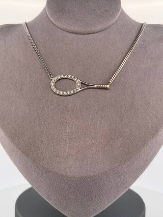 Love Love Tennis - Women's Diamonds Galore Tennis Racket Necklace
