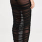 Good American - Mesh Ruched Skirt